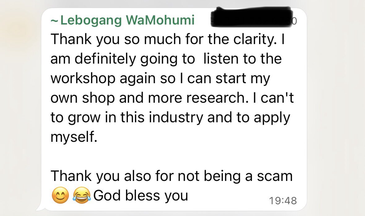 Workshop attendee review 3