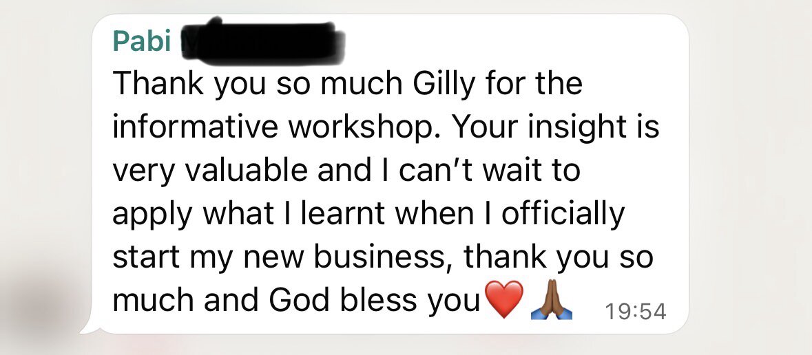 Workshop attendee review 9