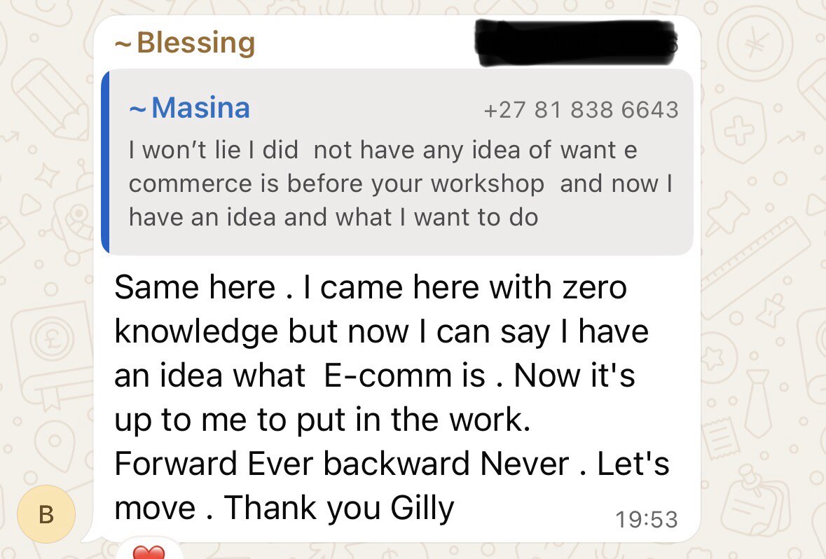 Workshop attendee review 8