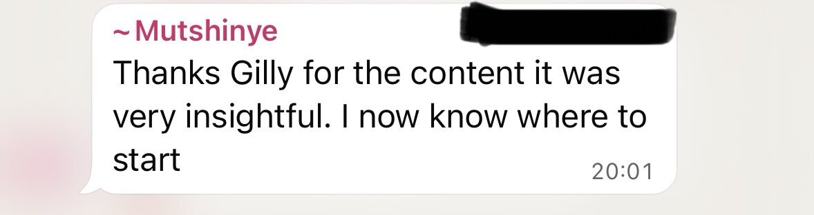 Workshop attendee review 10